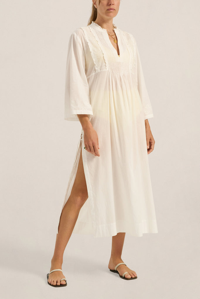 Sunion Caftan White Voile