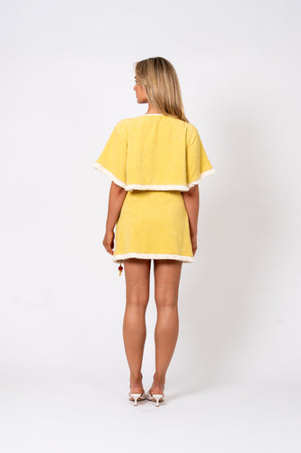 Le Club Terry Top Yellow & Cream