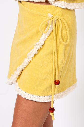 Le Club Terry Skirt Yellow & Cream