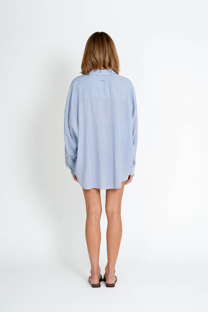 Olive Shirt Blue Stripe PRE-ORDER
