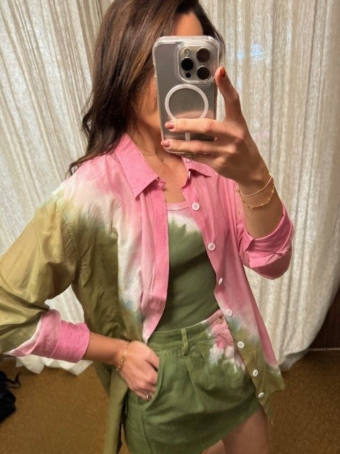 Ribbed Singlet Petal Olive