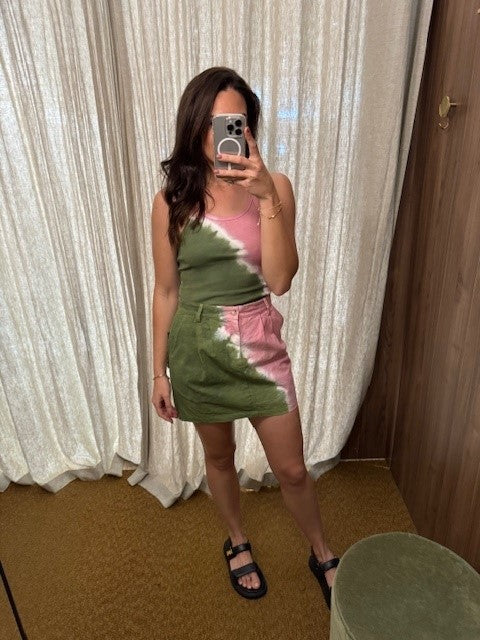 Ribbed Singlet Petal Olive