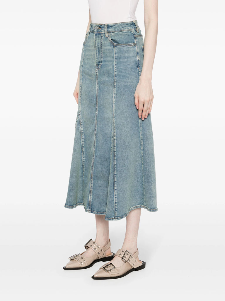 Tint Denim Peplum Skirt