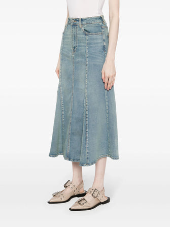 Tint Denim Peplum Skirt