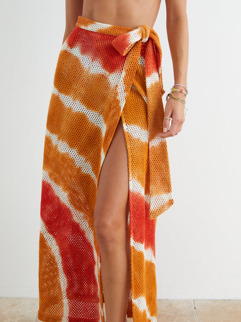 Citrine Net Wrap Skirt