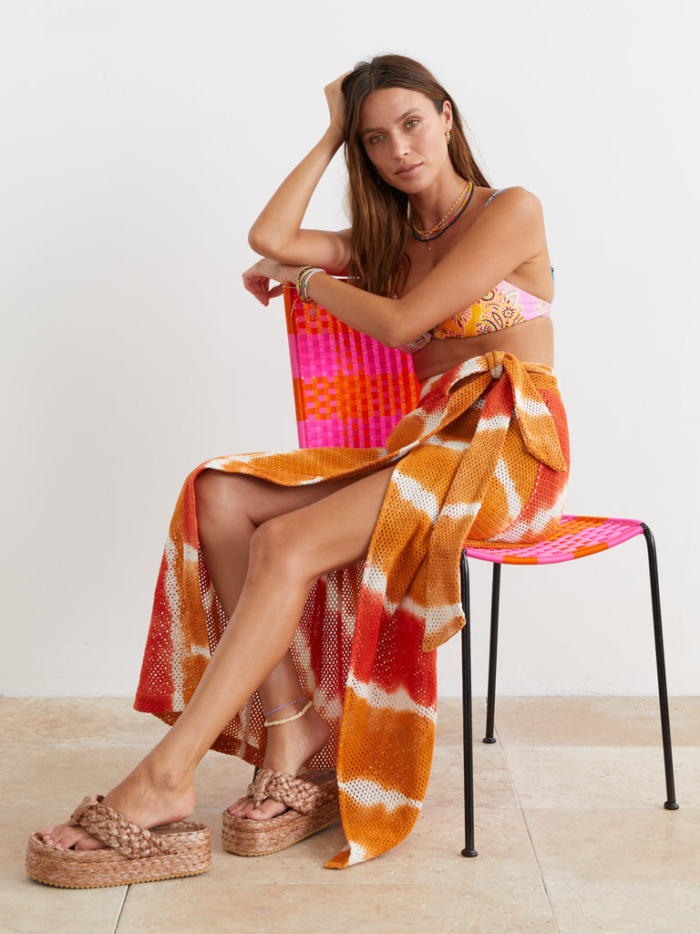 Citrine Net Wrap Skirt Spice