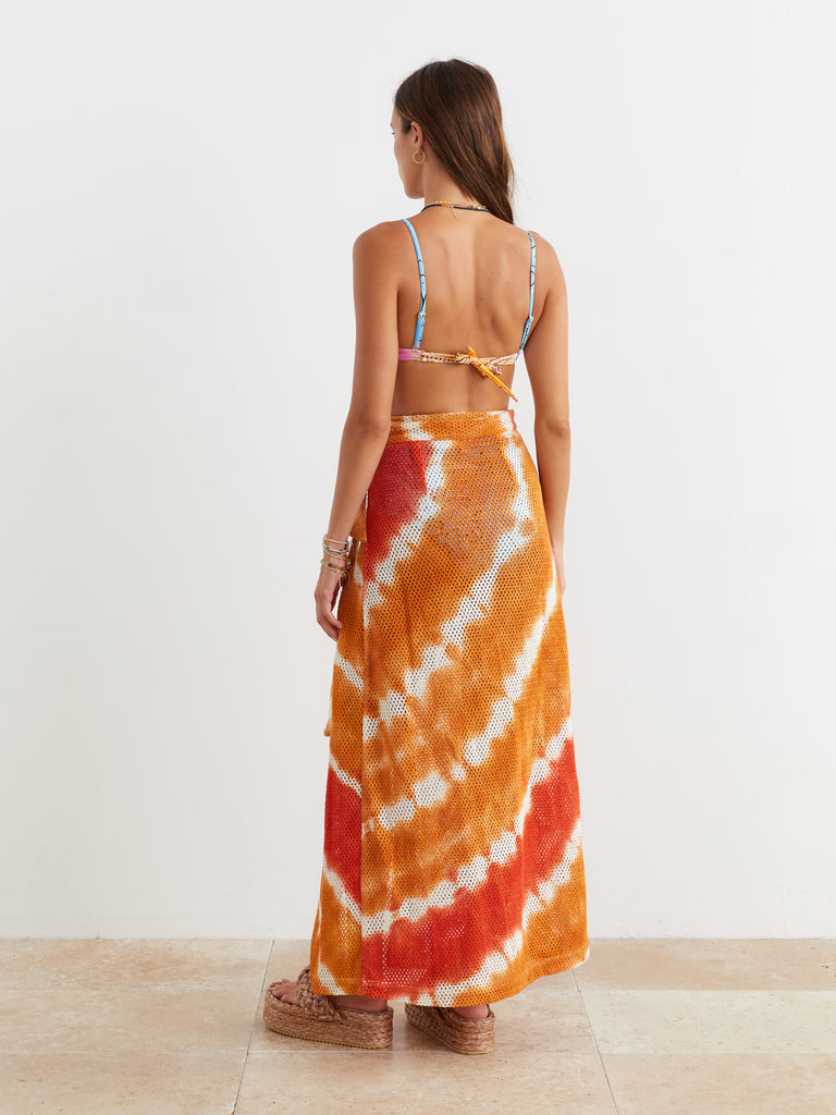 Citrine Net Wrap Skirt Spice