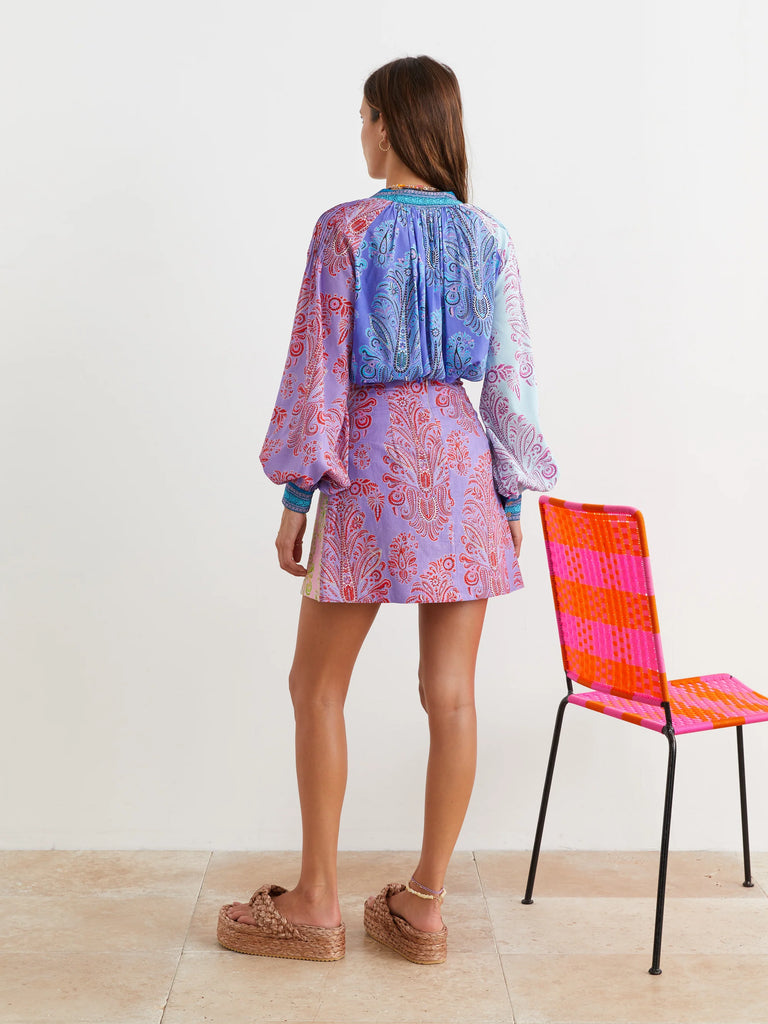 Wallpaper Split Mini Skirt