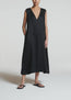 Nisha Black Linen Dress