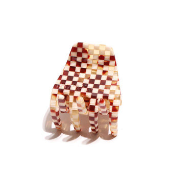Petite Claw Clip Gingerbread Checkers