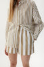 Chiara Shorts Olive Off White Stripe