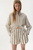 Chiara Shorts Olive Off White Stripe