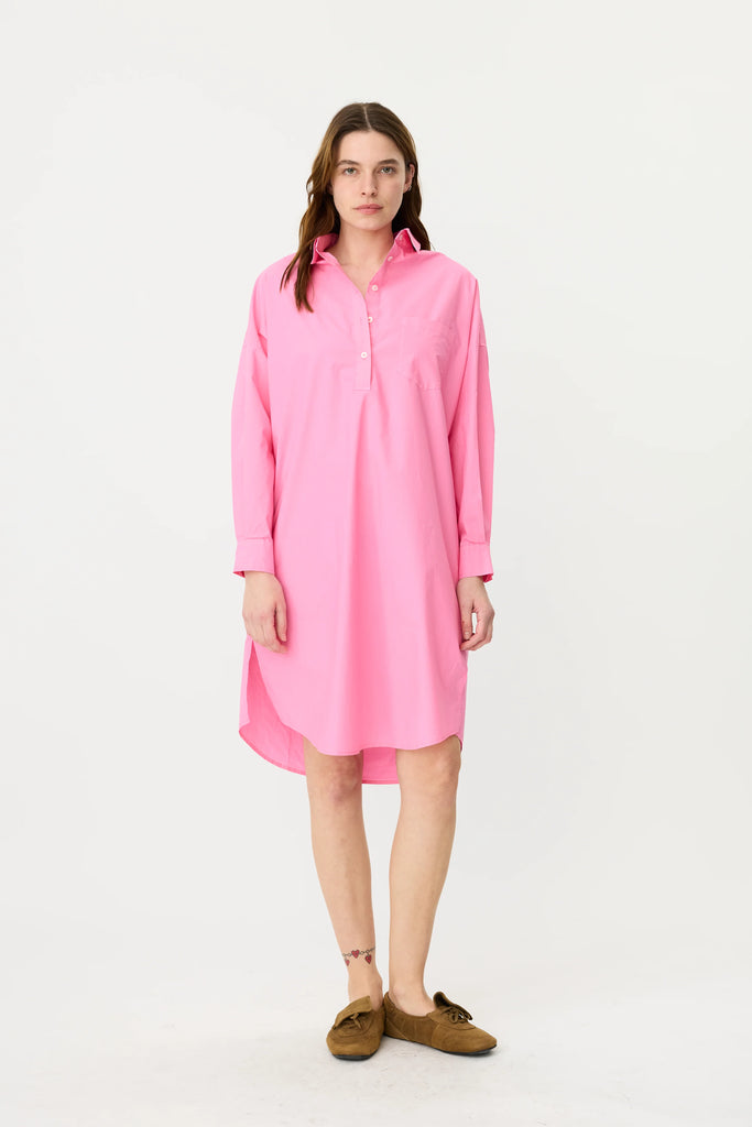 Chiara Half Placket Midi Dress