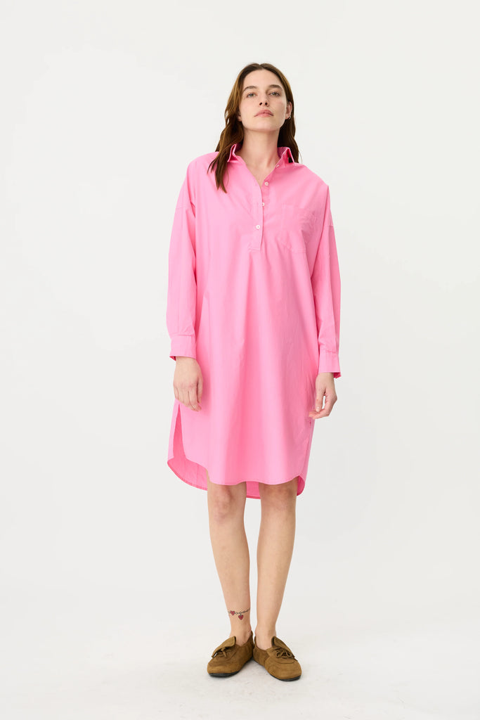 Chiara Half Placket Midi Dress