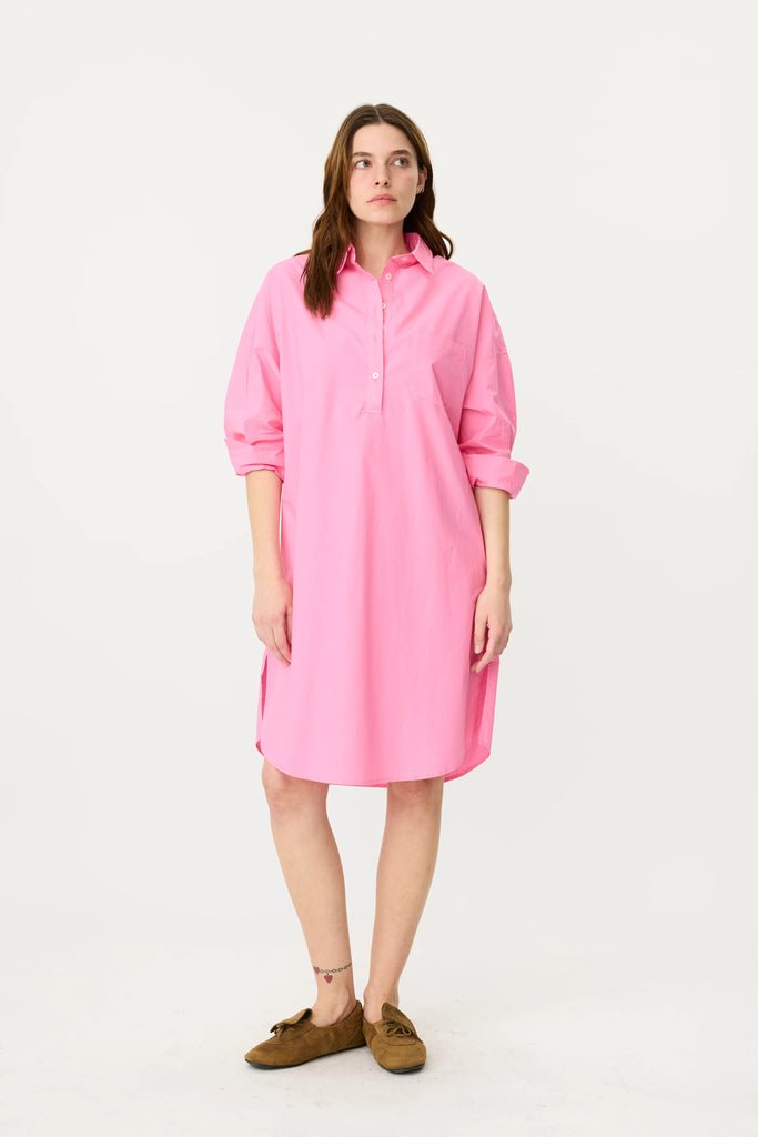 Chiara Half Placket Midi Dress
