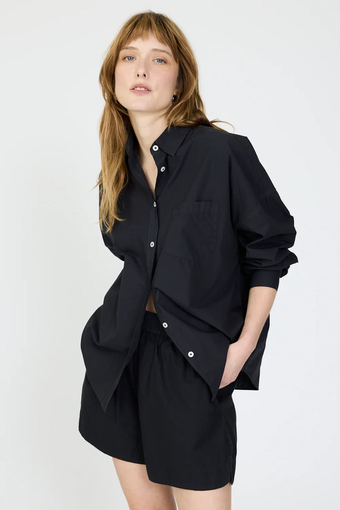 Chiara Poplin Shirt Black