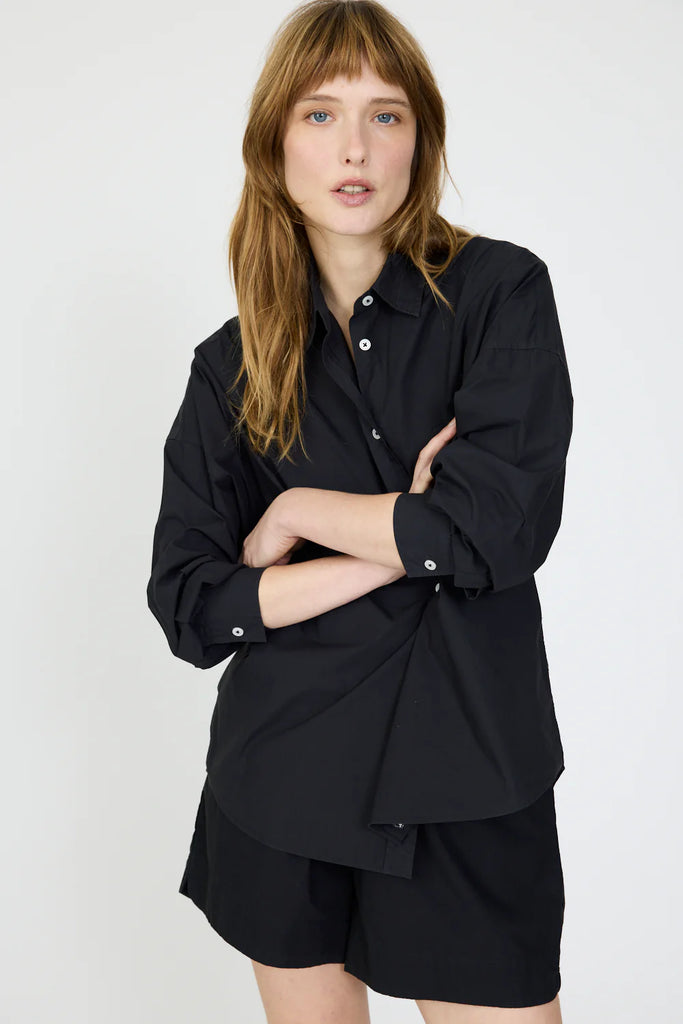 Chiara Poplin Shirt Black