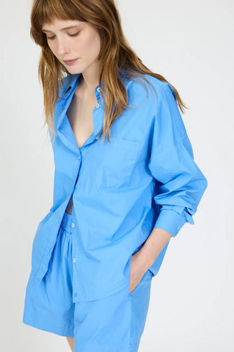 Chiara Cotton Shorts Ink Blue