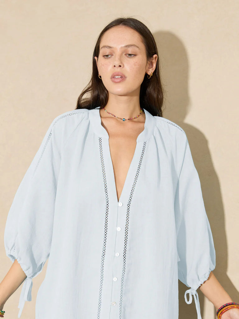 La Ponche Frill Dress Sky