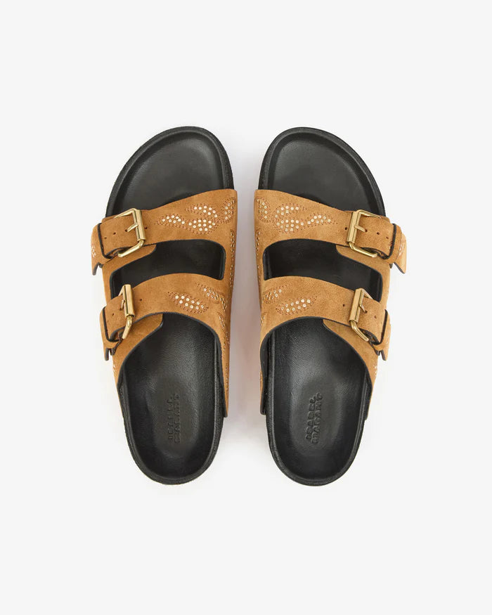 Lennyo Sandal Cognac Gold
