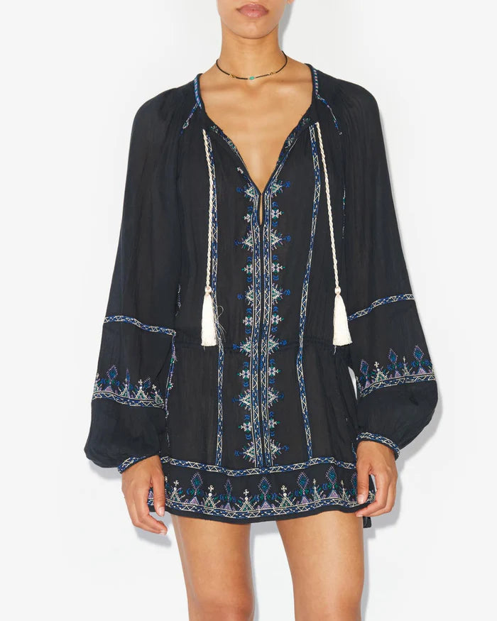 Parsley Embroidered Dress