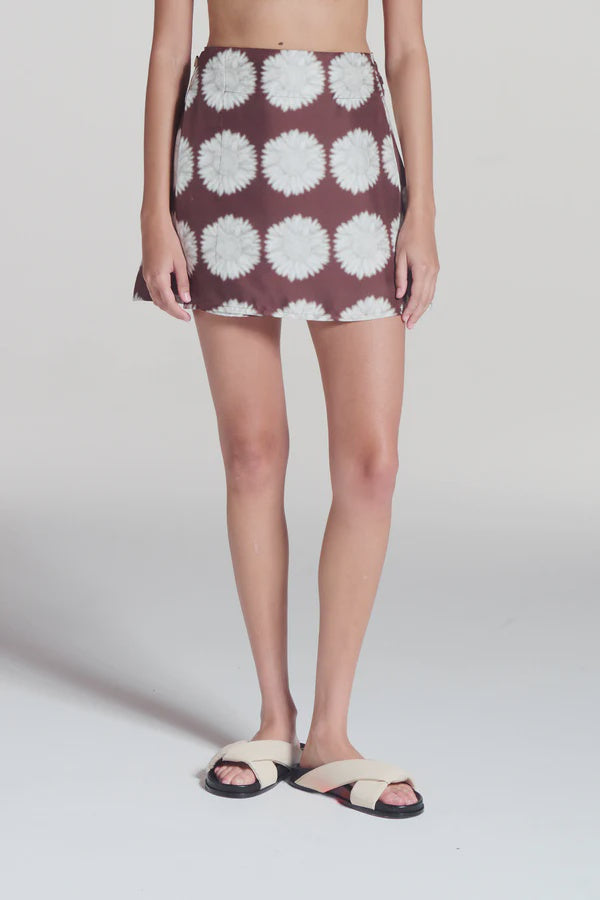 Positano Wrap Skirt Sunflower Mahogany