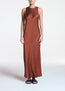 Valencia Silk Dress Brick Red