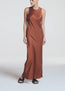 Valencia Silk Dress Brick Red