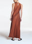 Valencia Silk Dress Brick Red