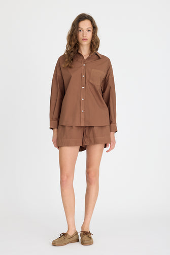 Chiara Cotton Shirt Macchiato