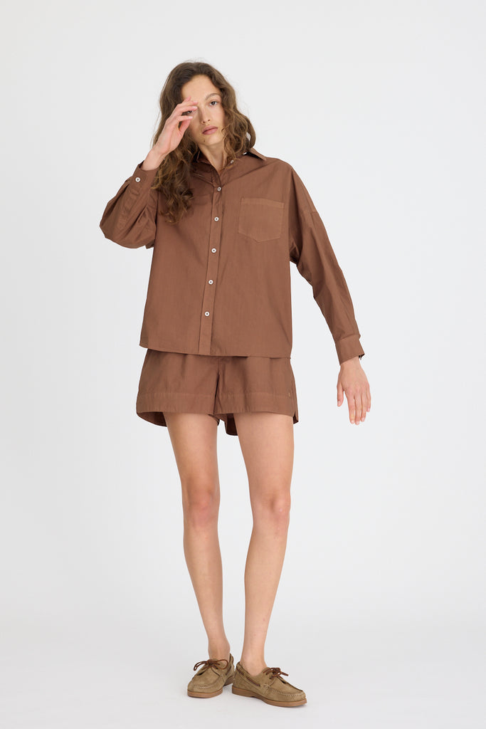 Chiara Cotton Shirt Macchiato