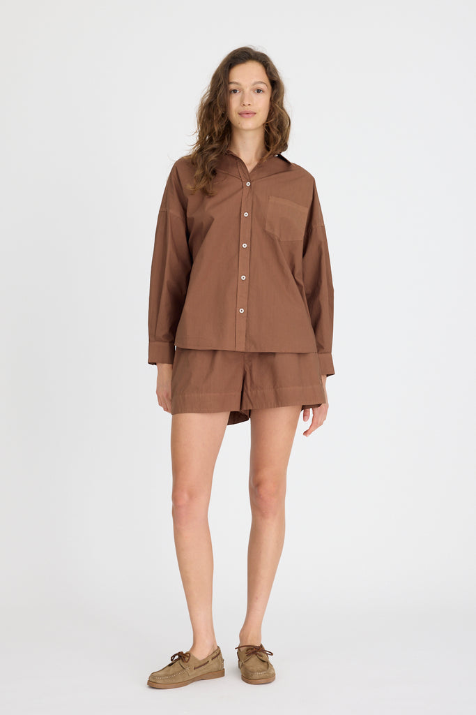 Chiara Cotton Shirt Macchiato