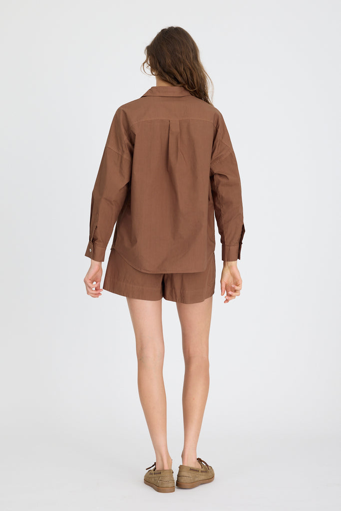 Chiara Cotton Shirt Macchiato