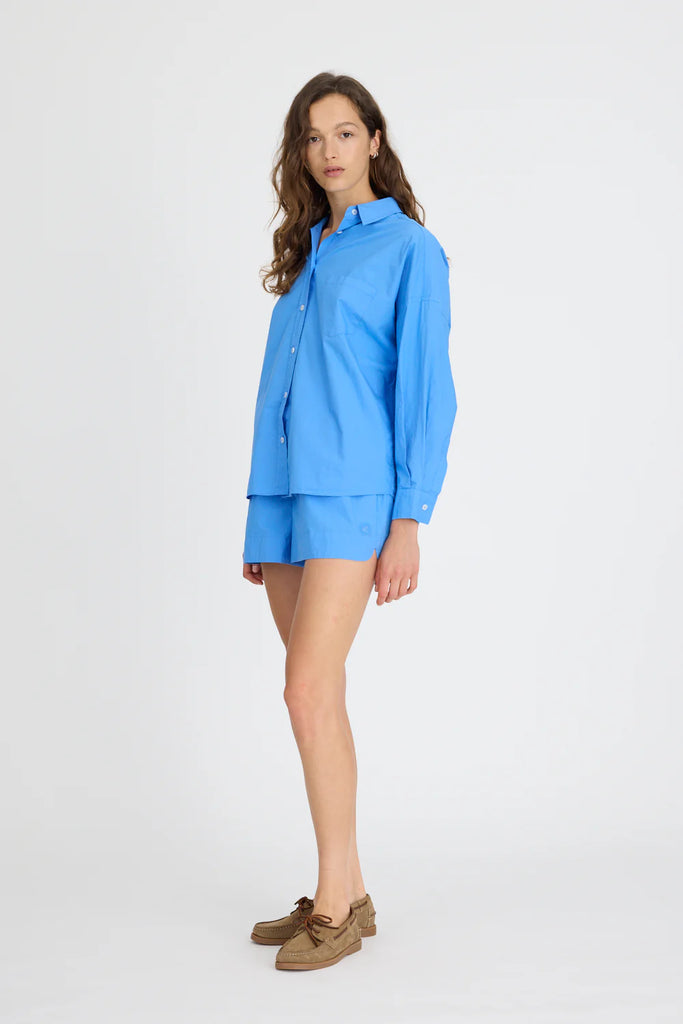Chiara Poplin Shirt Ink Blue