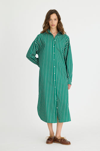 Chiara Maxi Dress Verdant Pink Navy