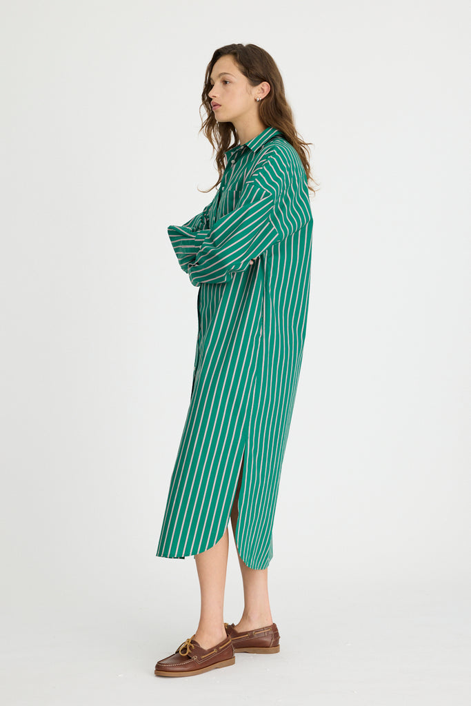 Chiara Maxi Dress Verdant Pink Navy