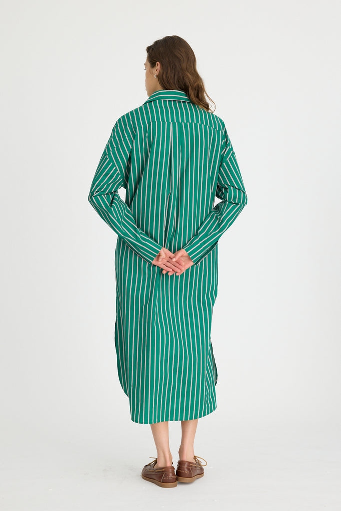 Chiara Maxi Dress Verdant Pink Navy