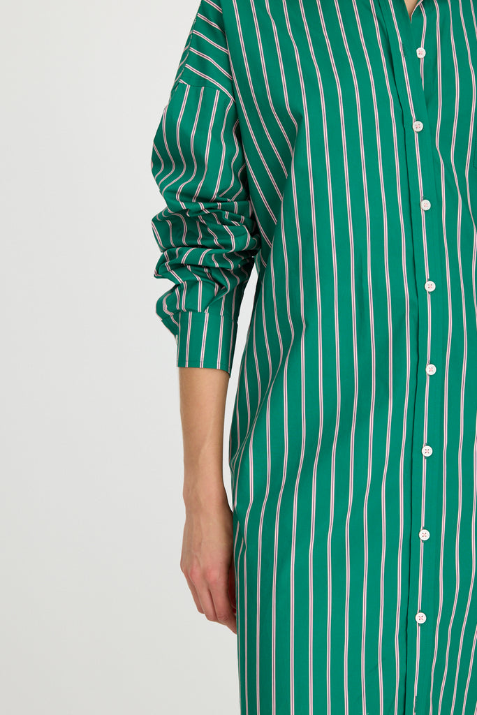 Chiara Maxi Dress Verdant Pink Navy