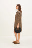 Kena Poplin Dress Black/Tan Stripe