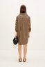 Kena Poplin Dress Black/Tan Stripe