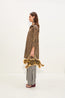 Kena Poplin Dress Black/Tan Stripe