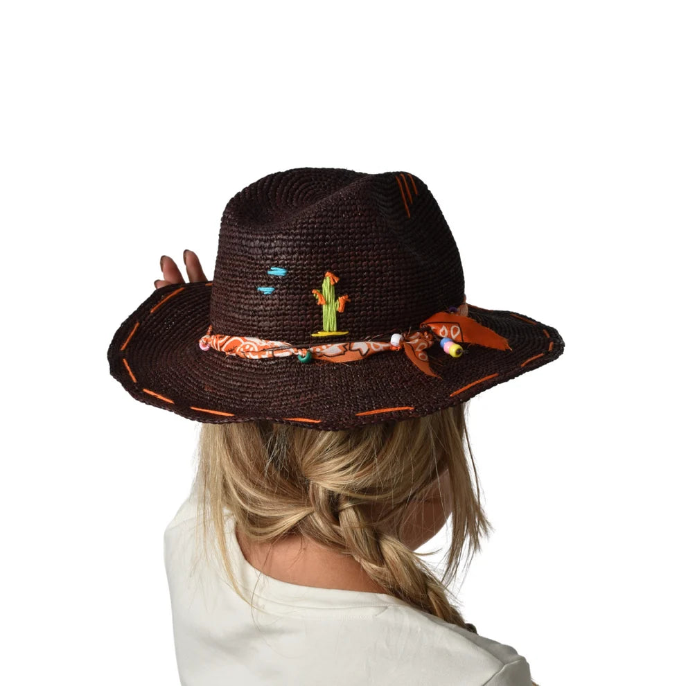 Madagascar Bandana Hat Marrone