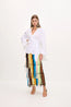 ZAZA Knit Fringe Skirt Ocean Stripe