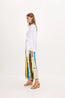 ZAZA Knit Fringe Skirt Ocean Stripe