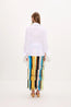 ZAZA Knit Fringe Skirt Ocean Stripe