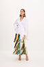 ZAZA Knit Fringe Skirt Ocean Stripe