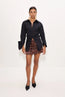 Zera Crochet Mini Skirt Copper Choco Brown