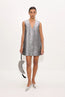 Fountain Metallic Mini Dress Pewter