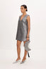 Fountain Metallic Mini Dress Pewter