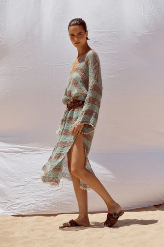 Azelia Dress Chocolate Turquoise